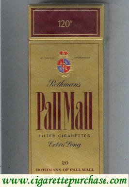 Pall Mall Rothmans gold 120s cigarettes hard box